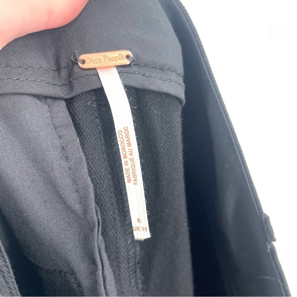 Free People NWT All For Me Slim Black Noir Trouser Business Casual Pant - Picture 7 of 8